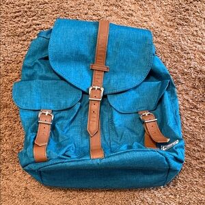 Herschel Supply Company Teal Backpack with Tan Straps